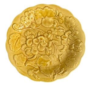 Vintage Dick Knox California Yellow Majolica 8.25” Plate